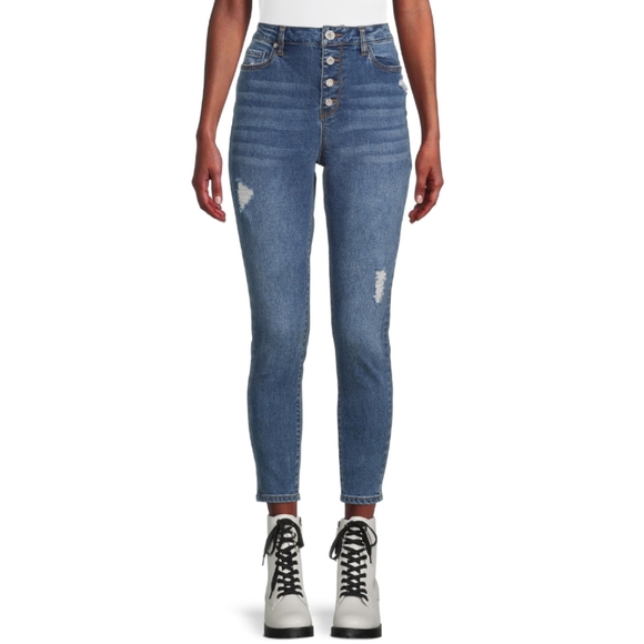 Madden NYC Denim - NWT Madden NYC Junior's Rhinestone Button Skinny Jeans
